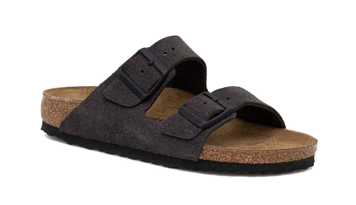 Sandále Birkenstock Arizona Velvet Grey