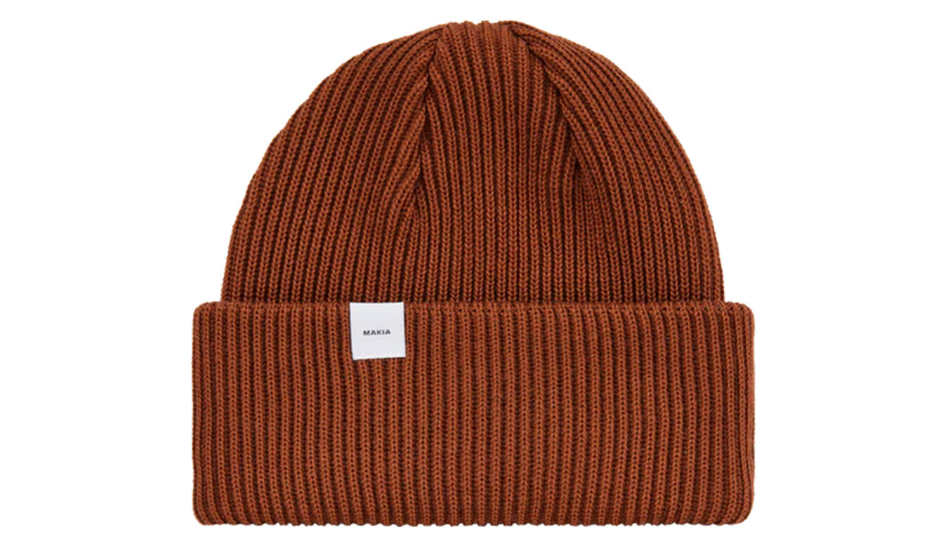 Čiapka Makia Merino Beanie hnedá
