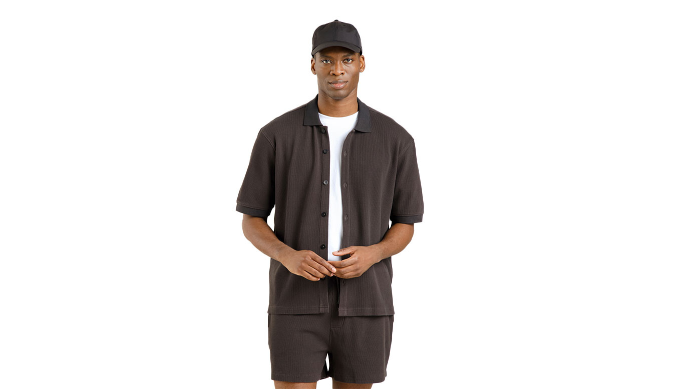 Košile Falkvik Waffle Phantom Black