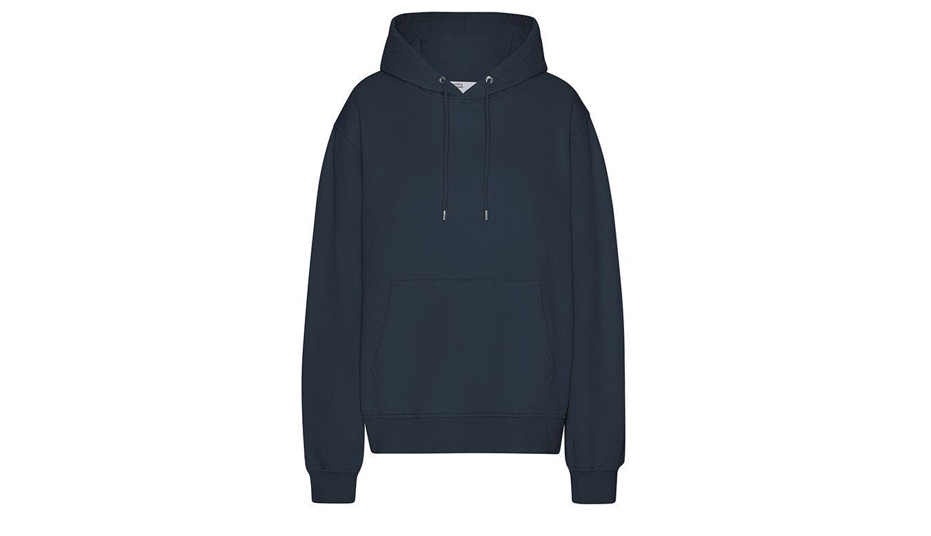 Unisex modrá mikina s kapucňou