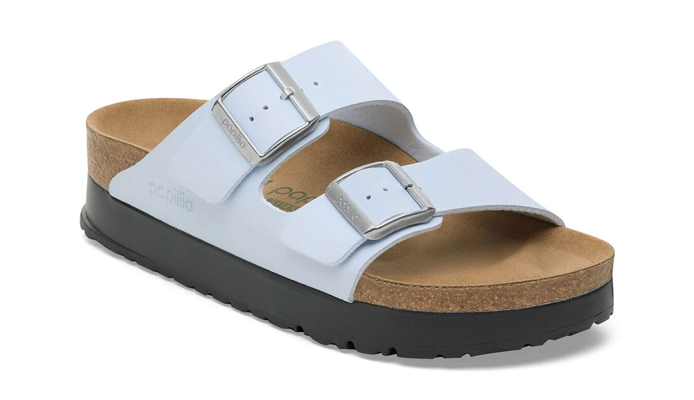 Sandále Birkenstock Arizona PAP Flex Platform modré