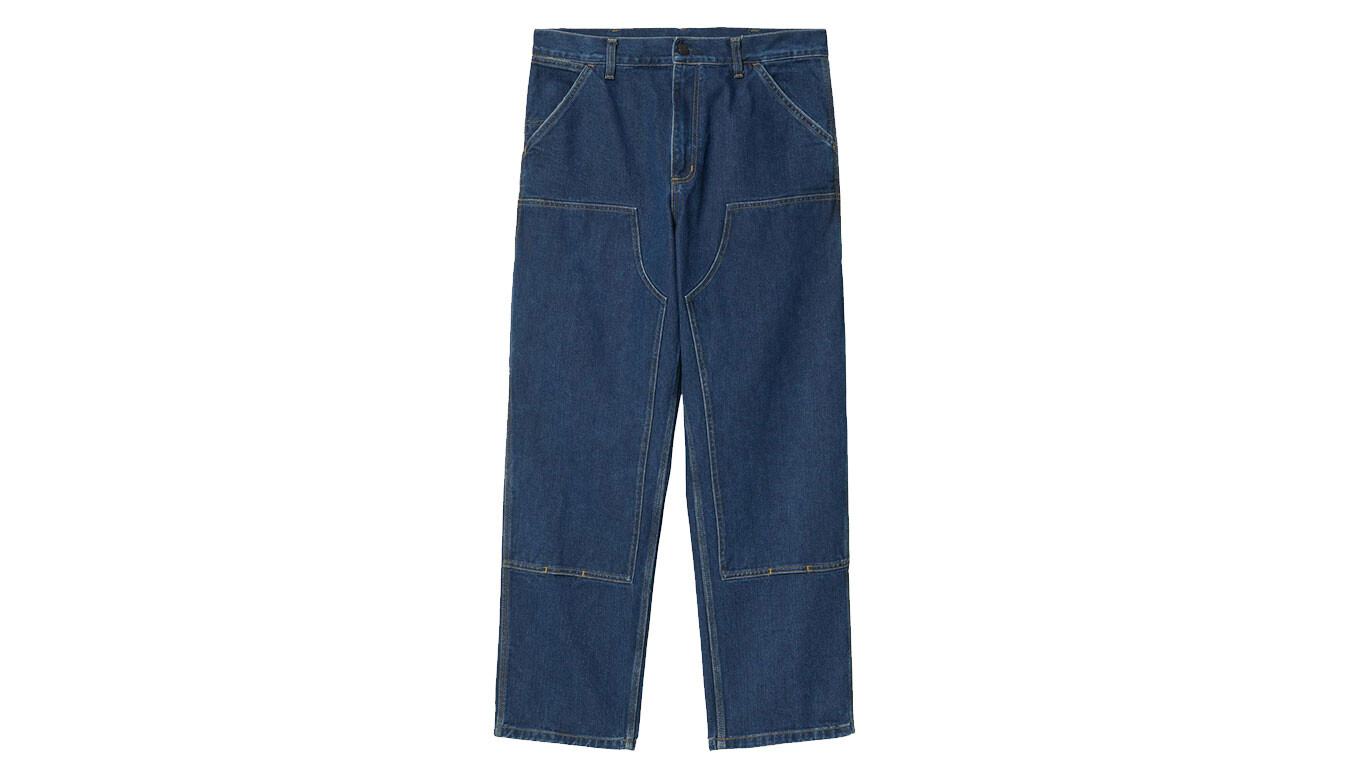 Nohavice Carhartt WIP Double Knee Pant modré