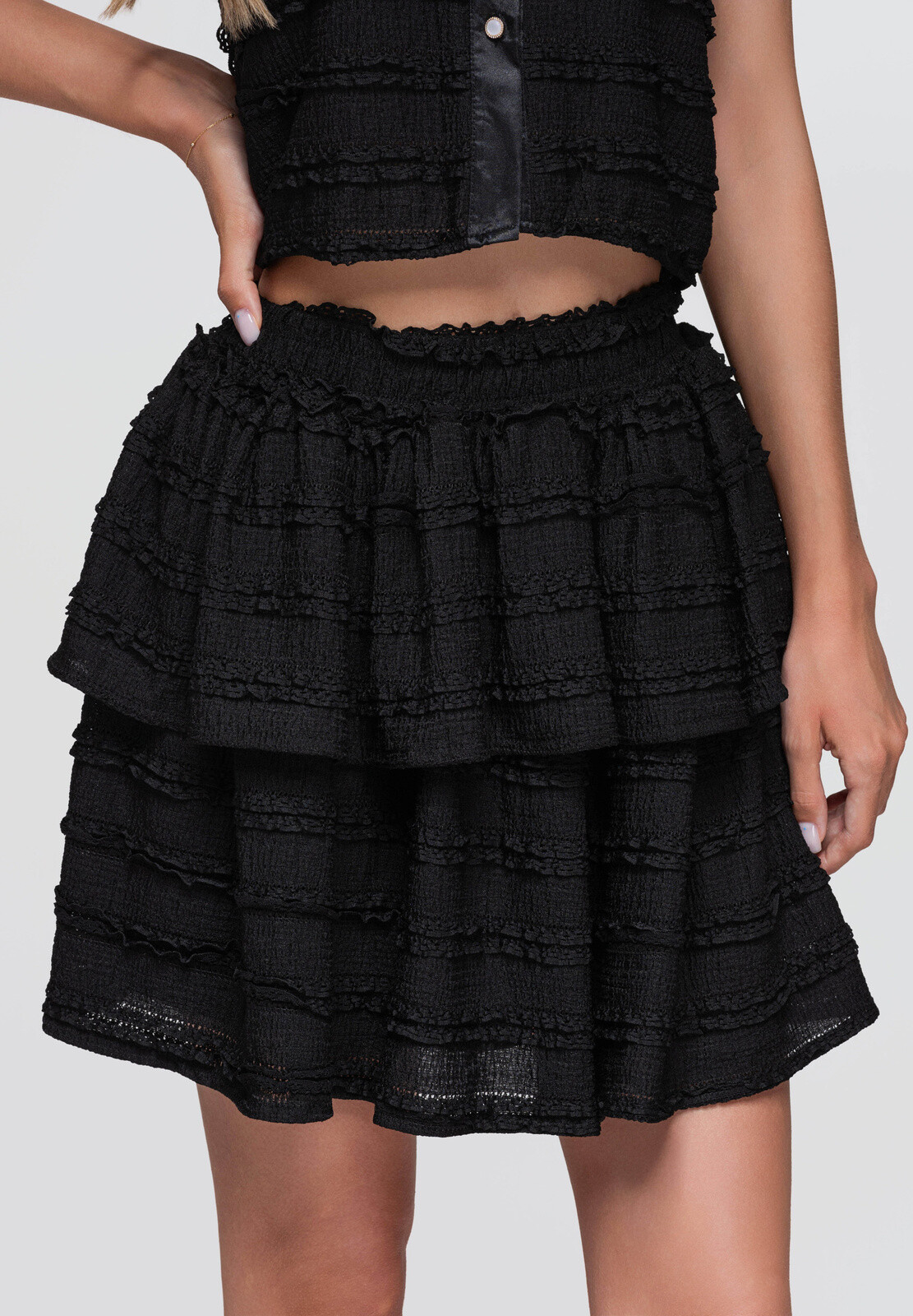 Ombre flared mini sukňa