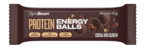 Gymbeam protein energy balls 45 g - kakao a kešu