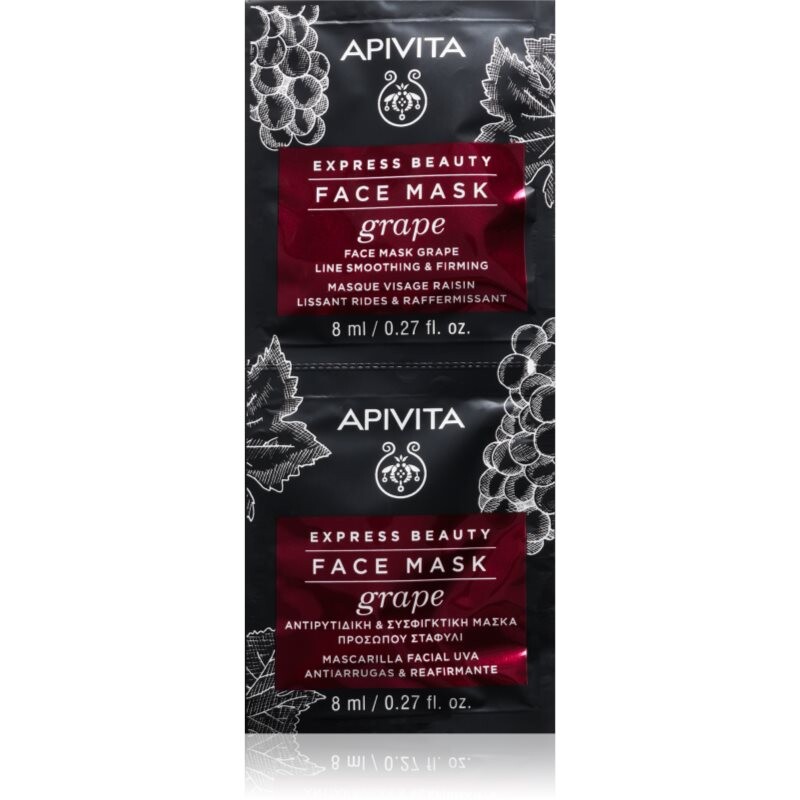 Apivita Express Beauty Grape spevňujúca pleťová maska 2x8 ml