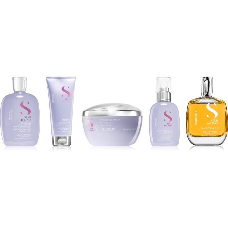 Alfaparf Milano Semi di Lino Smooth Smoothing Kit sada pre nepoddajné a krepovité vlasy