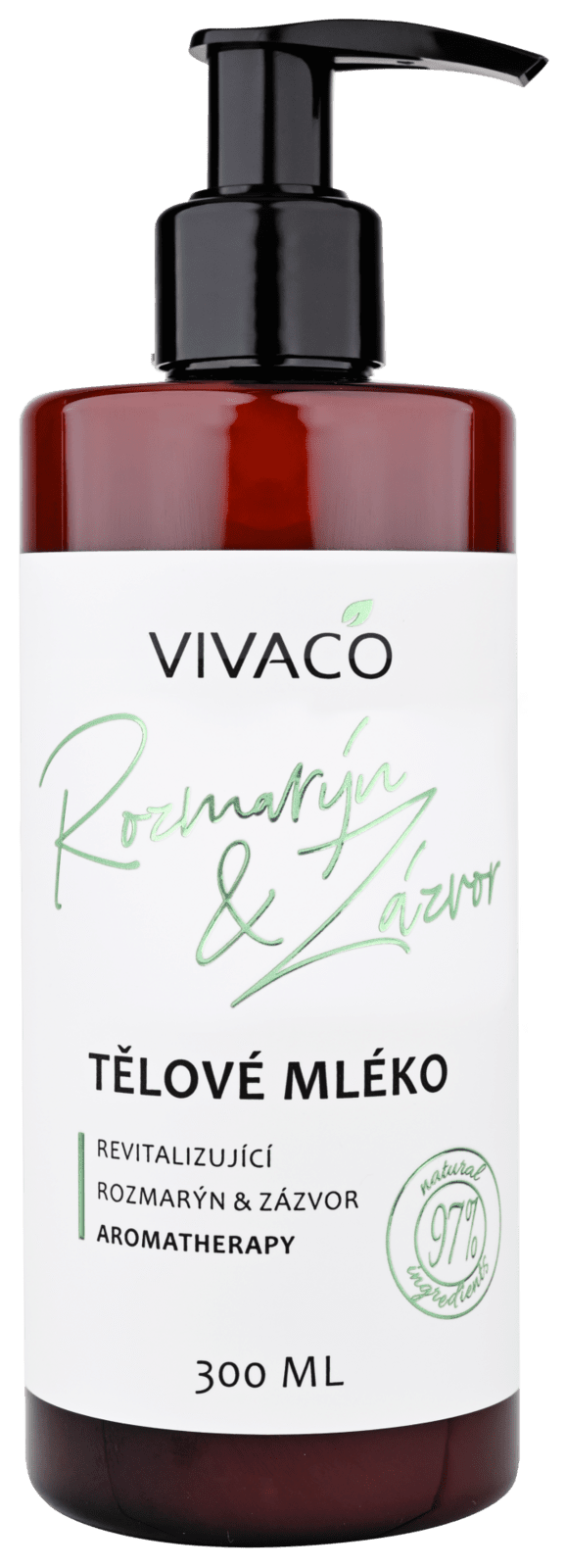 VIVACO Rozmarín a zázvor Prírodné telové mlieko 300 ml