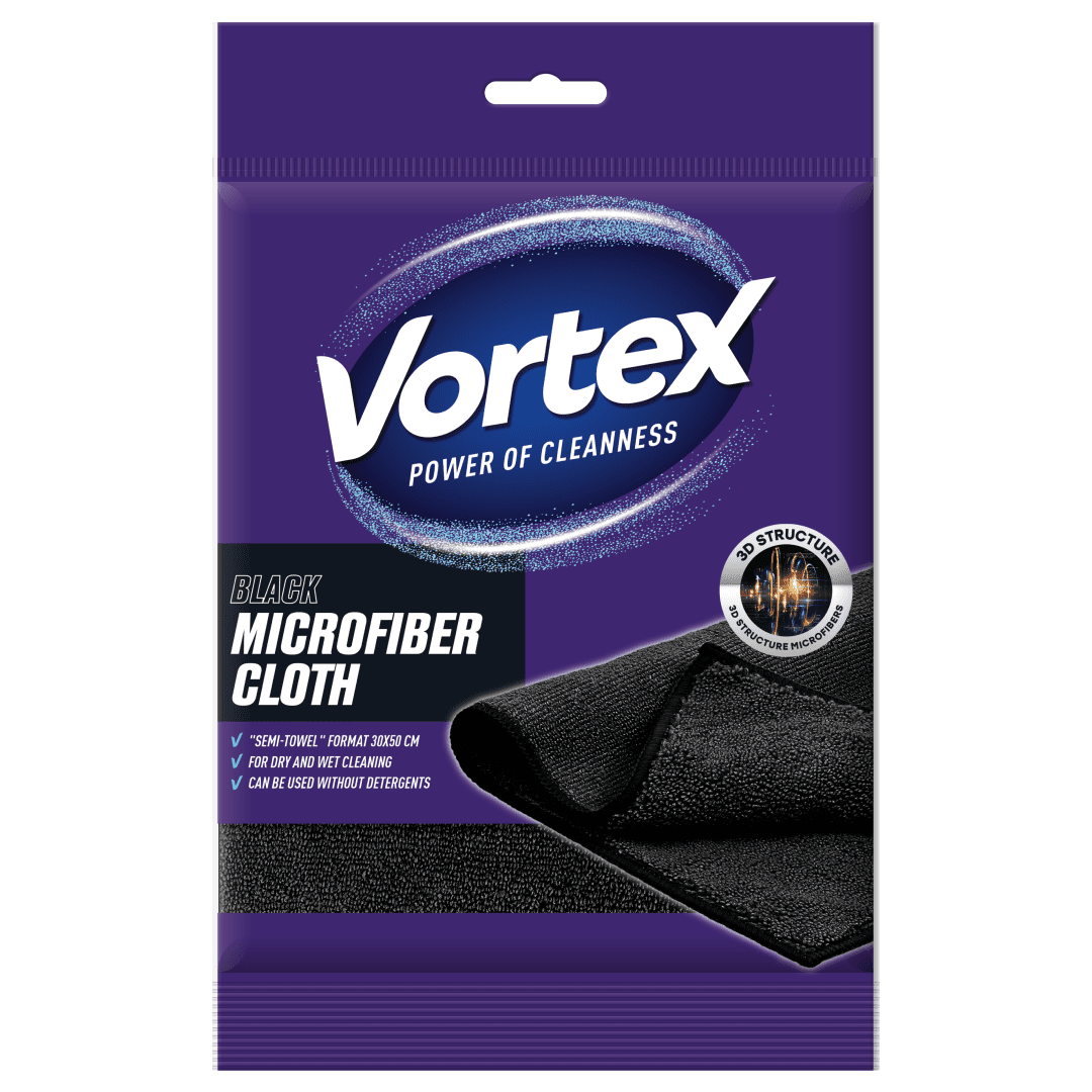 VORTEX Utierka z mikrovlákna Semi-Towel Black