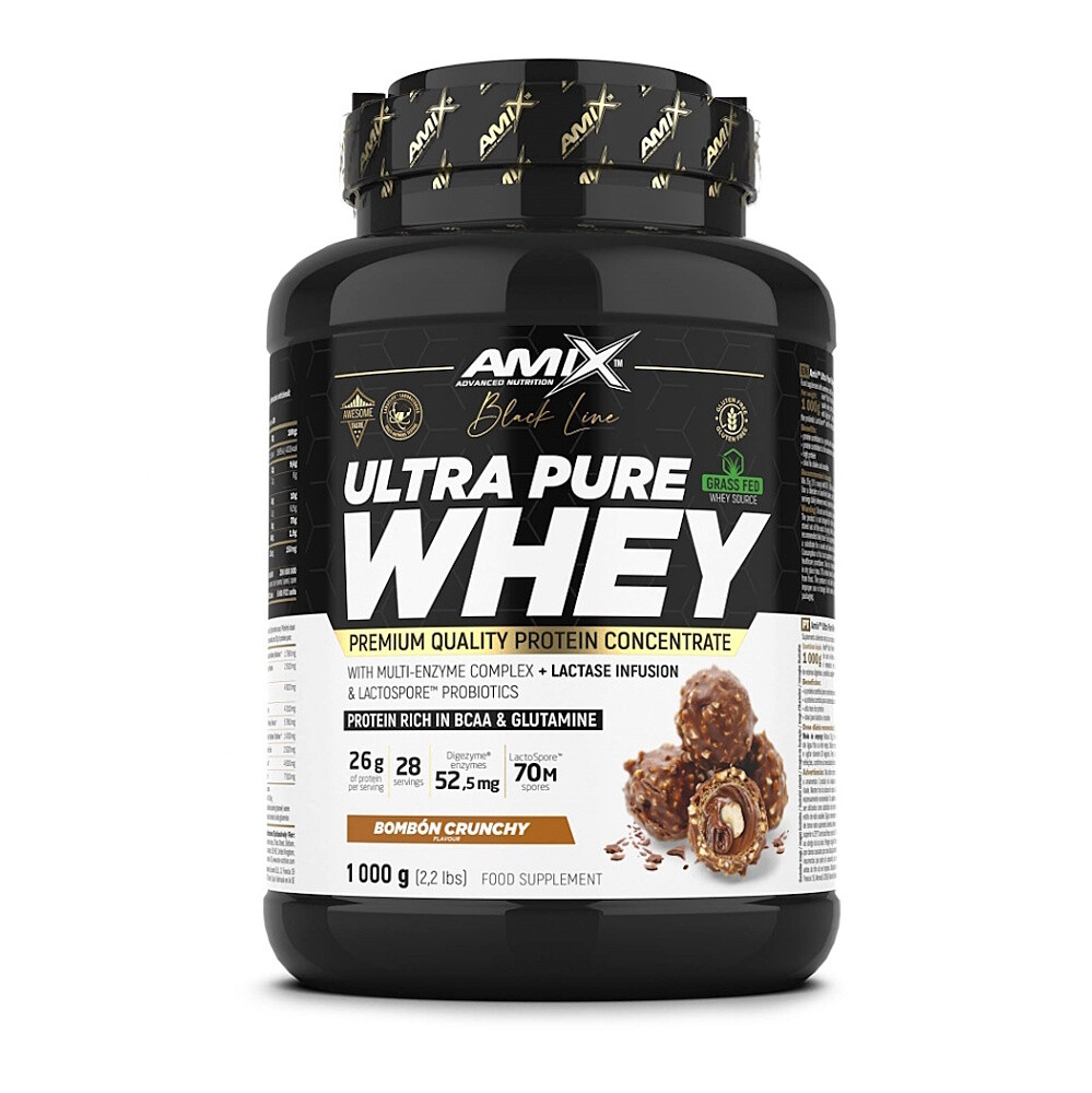 AMIX Ultra pure whey bombón crunchy 1000 g