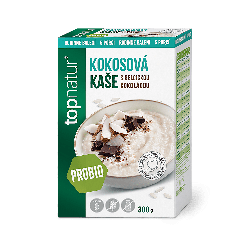 TOPNATUR Probio kaša kokos s belgickou čokoládou XXL 300 g