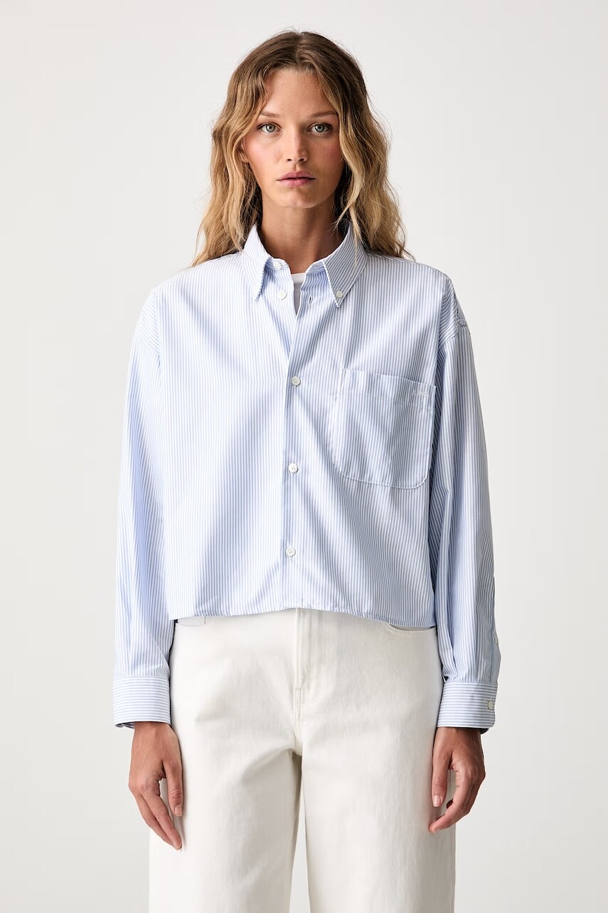 A.P.C. košeľa dámska bavlnená chemise sophia button down logo