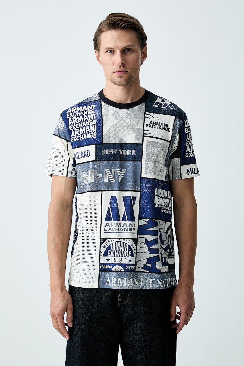 Armani Exchange tričko pánske s bavlnou