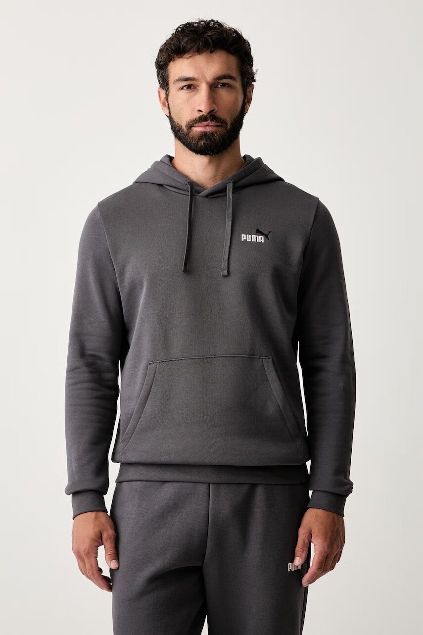 Puma mikina s kapucňou pánska s bavlnou Essential Color