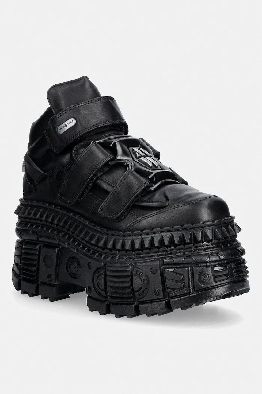 New Rock CRUST NEGRO NEGRO, TANK CASCO topánky dámske kožené