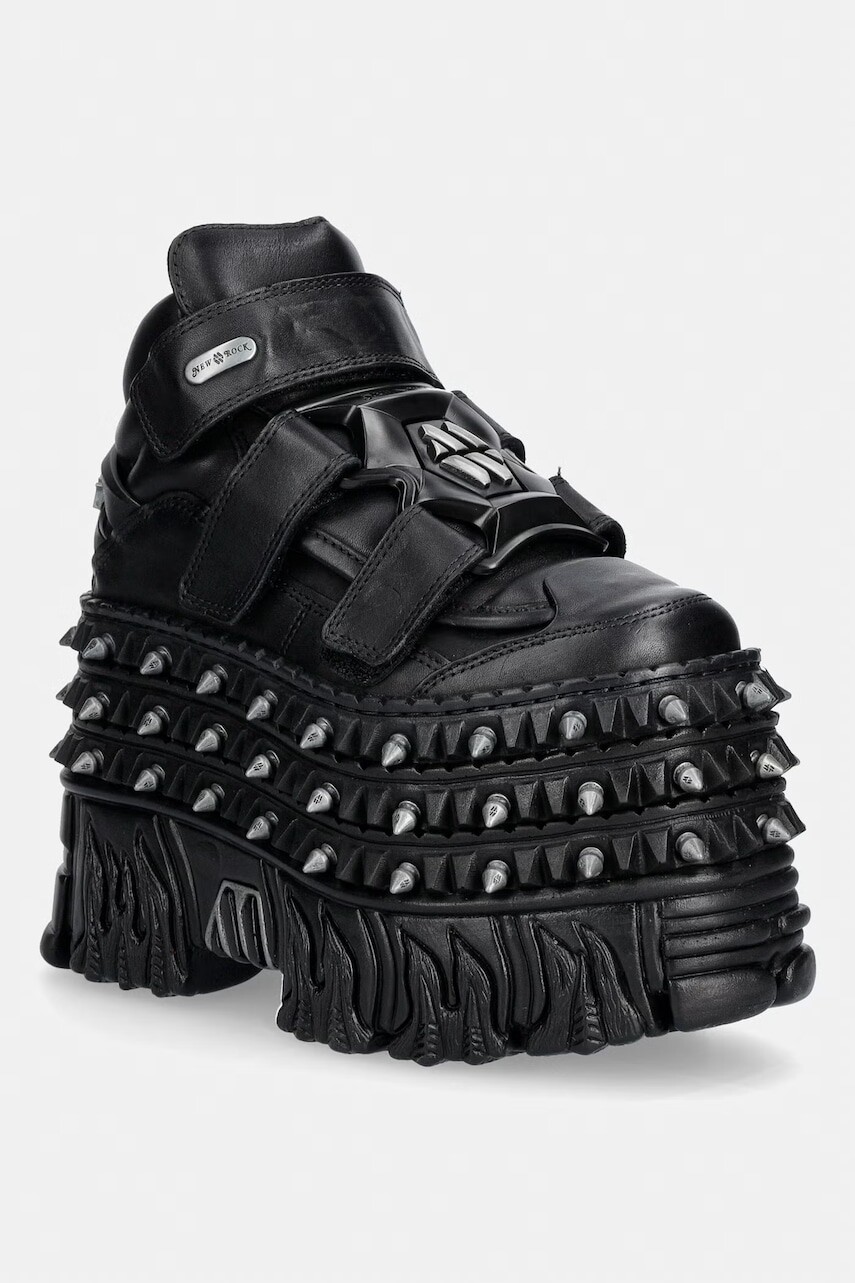 New Rock CRUST NEGRO NEGRO, FIRE CASCO sneakers dámske kožené