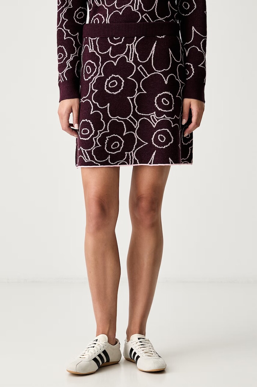 Marimekko úpletová sukňa s vlnou