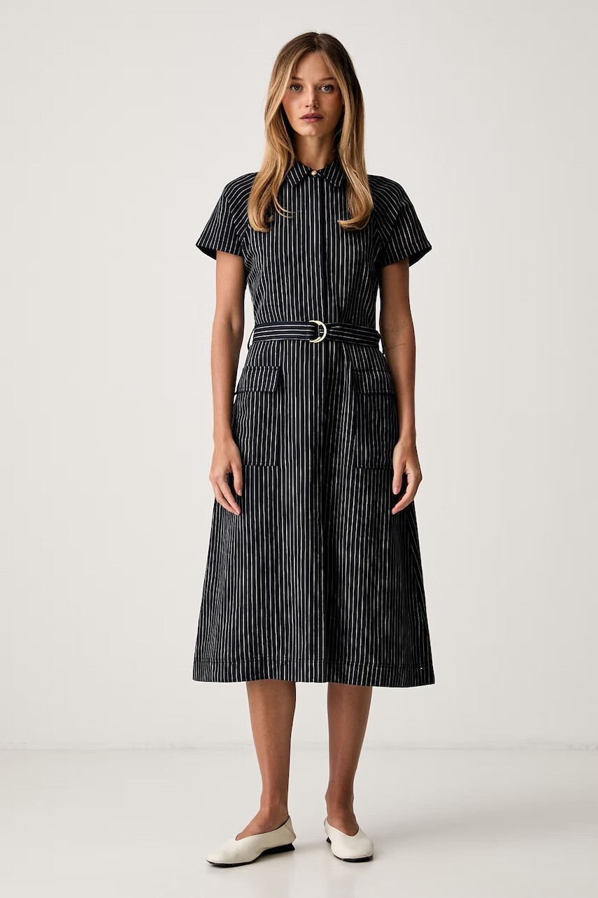 Tommy Hilfiger košeľové šaty s lyocellom
