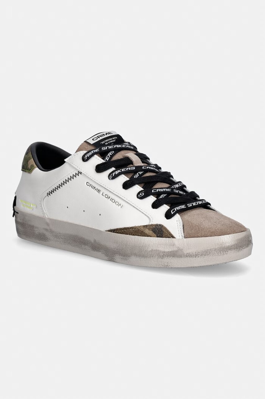 Crime London DISTRESSED sneakers pánske kožené