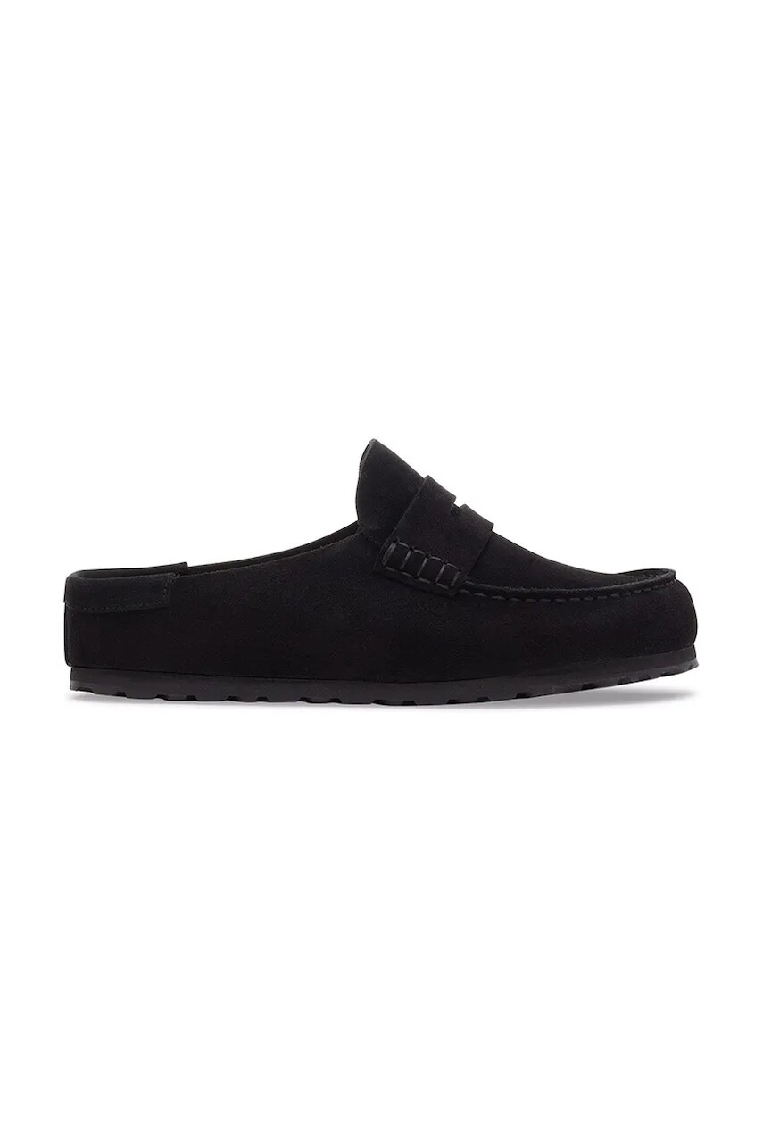 Birkenstock šľapky mules dámske semišové Naples Wrapped Suede Leather