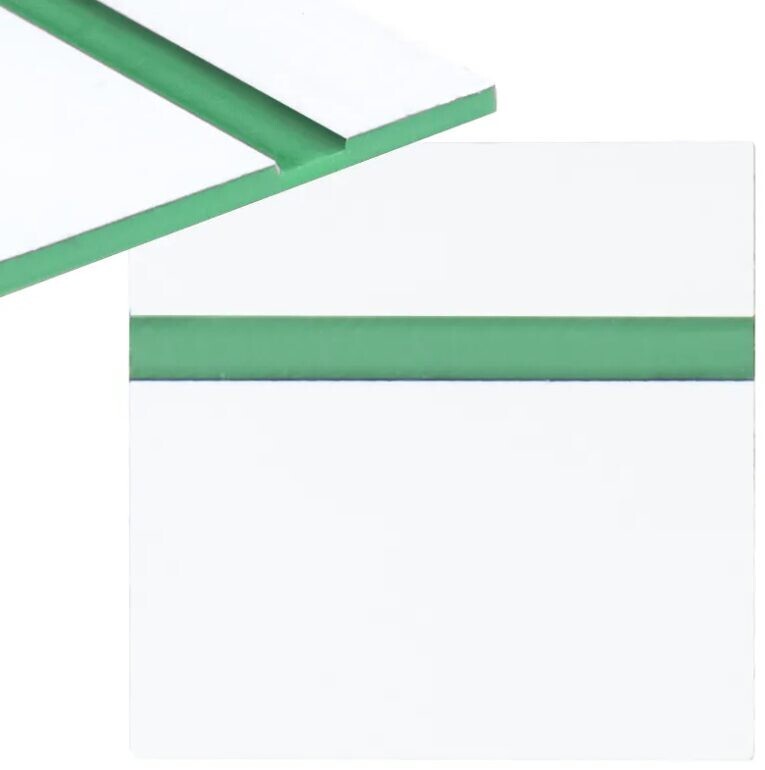 Gravírovací laminát 600 x 300 x 1,3 mm - Bílý, zelený