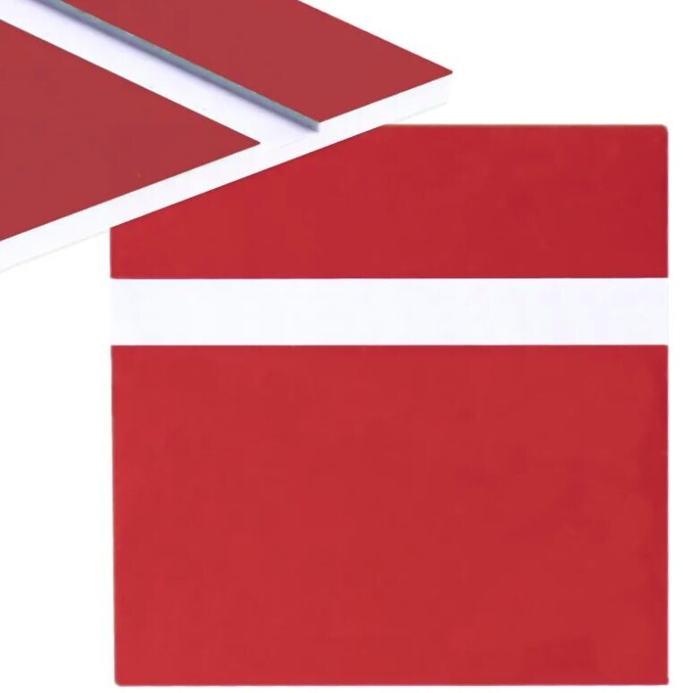 Gravírovací laminát 600 x 300 x 1,3 mm - Červený, bílý