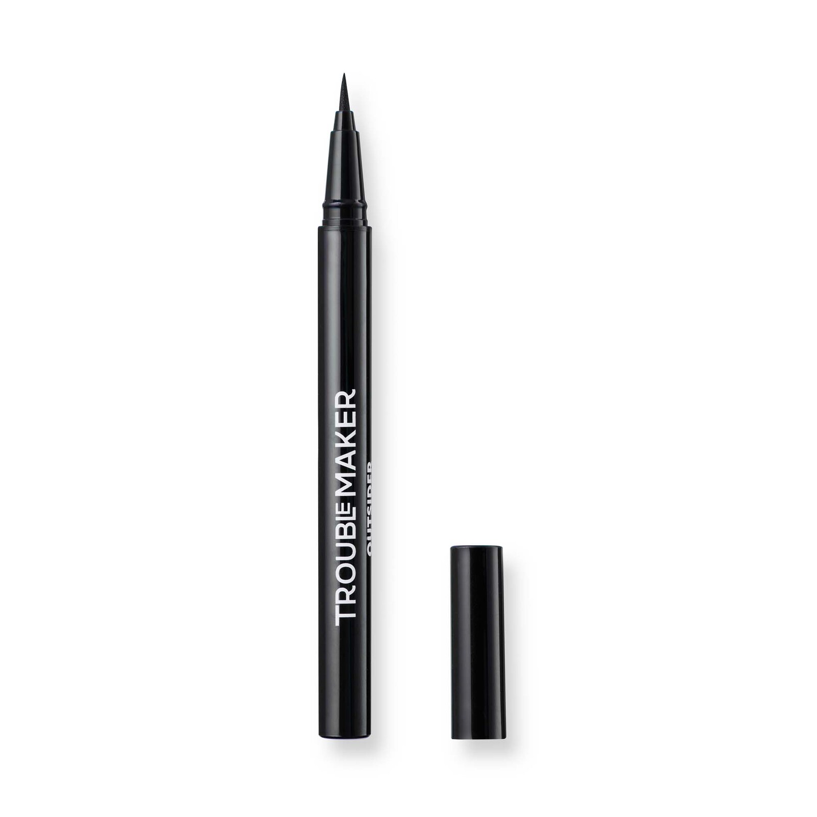 TROUBLE MAKER Outsider Tekutý liner na oči vo fixke Čierny 0.5 ml