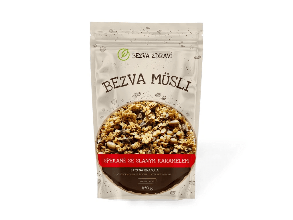 BEZVA MÜSLI Spekané so slaným karamelom 450 g