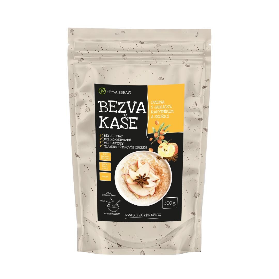 BEZVA MÜSLI Ovsená kaša s jablkami a rakytníkom 500 g