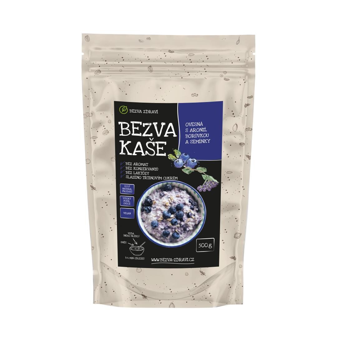 BEZVA MÜSLI Ovsená kaša s aróniou a čučoriedkami 500 g