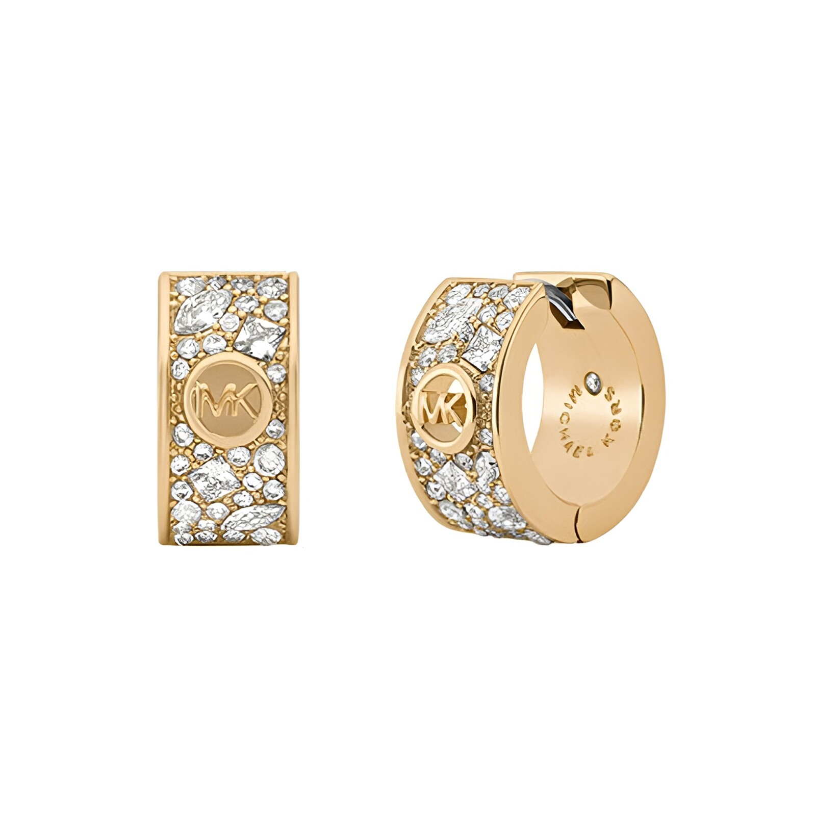 Michael Kors Luxusné pozlátené kruhové náušnice Premium MKJ0244710K