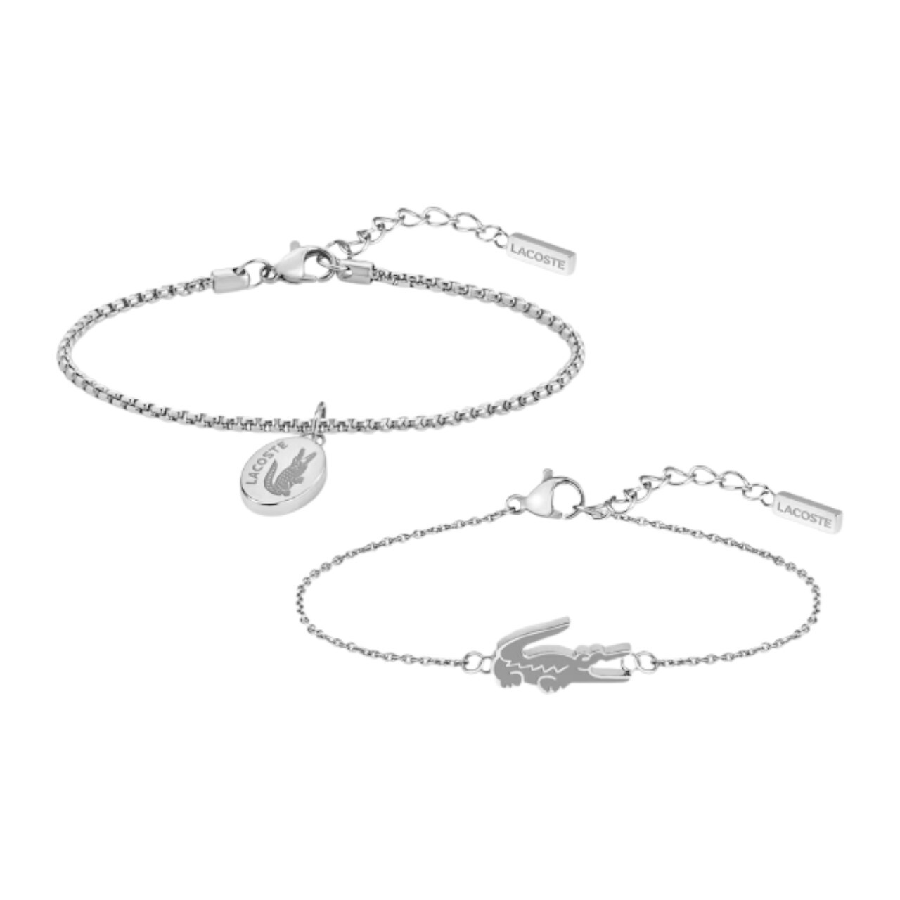 Lacoste Pôvabná oceľová sada šperkov pre ženy (náramok, náušnice) 2070046