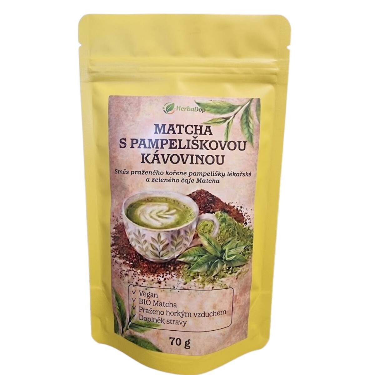 HerbaDop Pražená púpava + Matcha 70 g