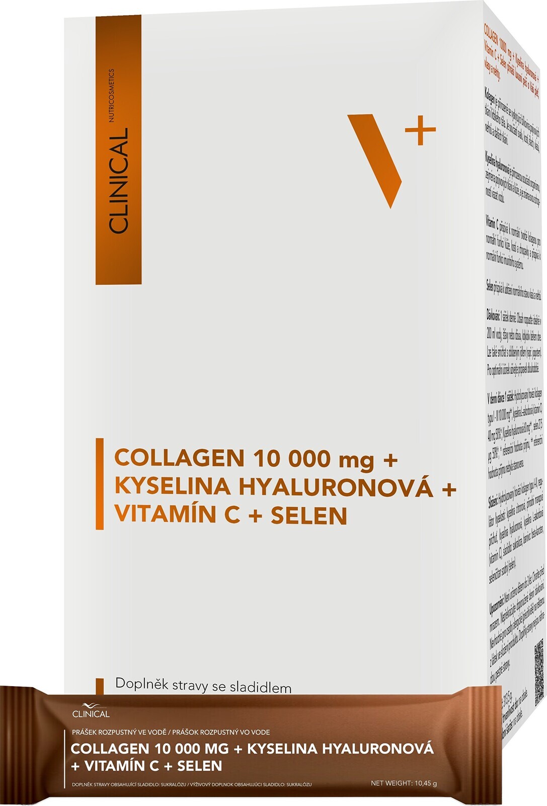 Clinical Collagen 10 000 mg + kyselina hyalurónová + vitamín C + selén - Mango 30 sáčkov