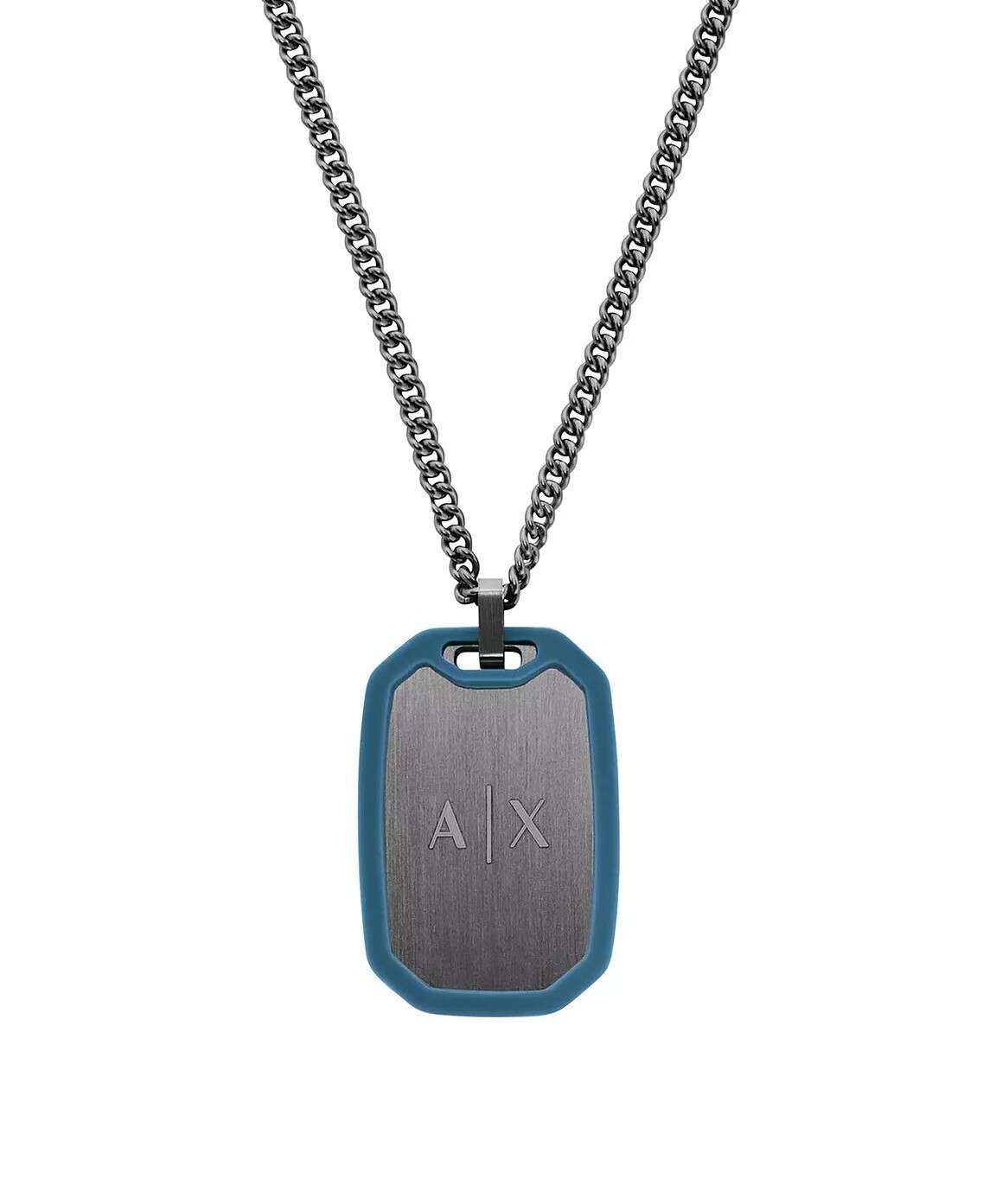 Armani Exchange Oceľový náhrdelník pre mužov Psie známka AXG0171060