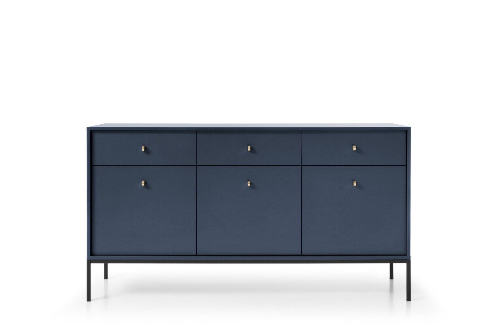 Komoda Mono II 154 cm modrá/čierna