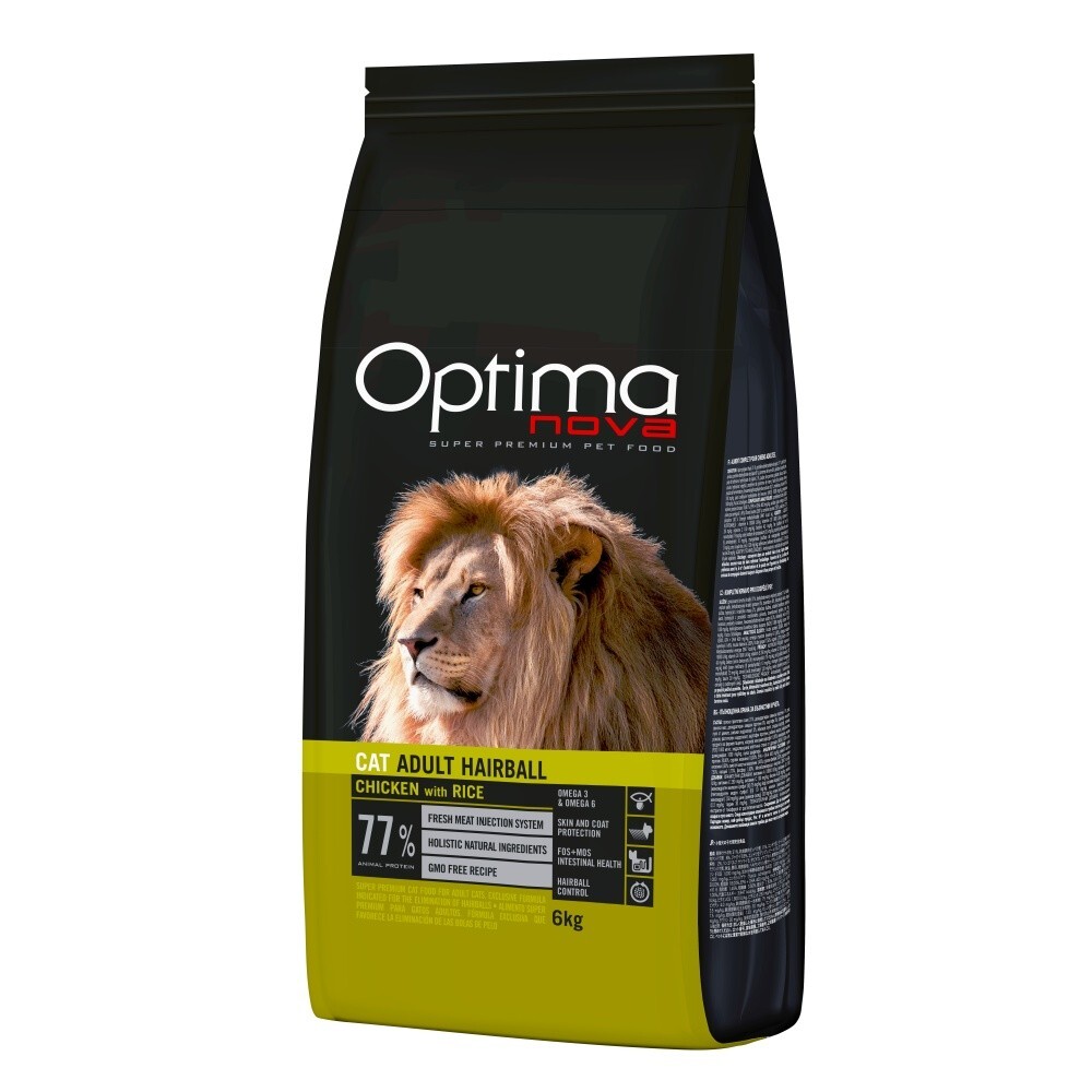 OPTIMAnova Cat Hairball Chicken/Rice - 6kg