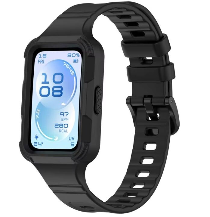 eses Silikonový náramok pre Huawei Band 11 - Čierny