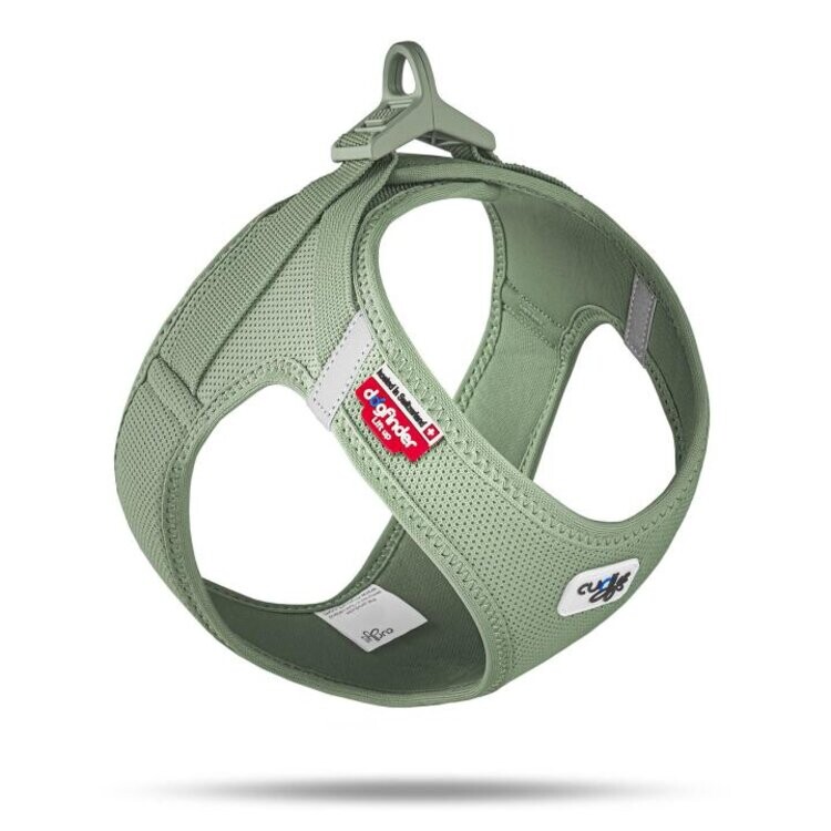 CURLI Postroj pre psov so sponou Air-Mesh Olive S, 4-7 kg