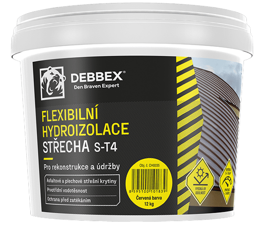 DEBBEX S-T4 - Hydroizolácia na strechu čierna, 12 kg