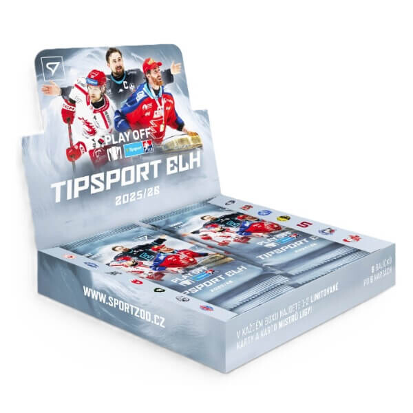 Sportzoo Hokejové kartičky Tipsport ELH 2025/2026 Play off Hobby Box