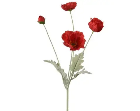 Umelá kvetina Vlčí mak 63 cm, červená%