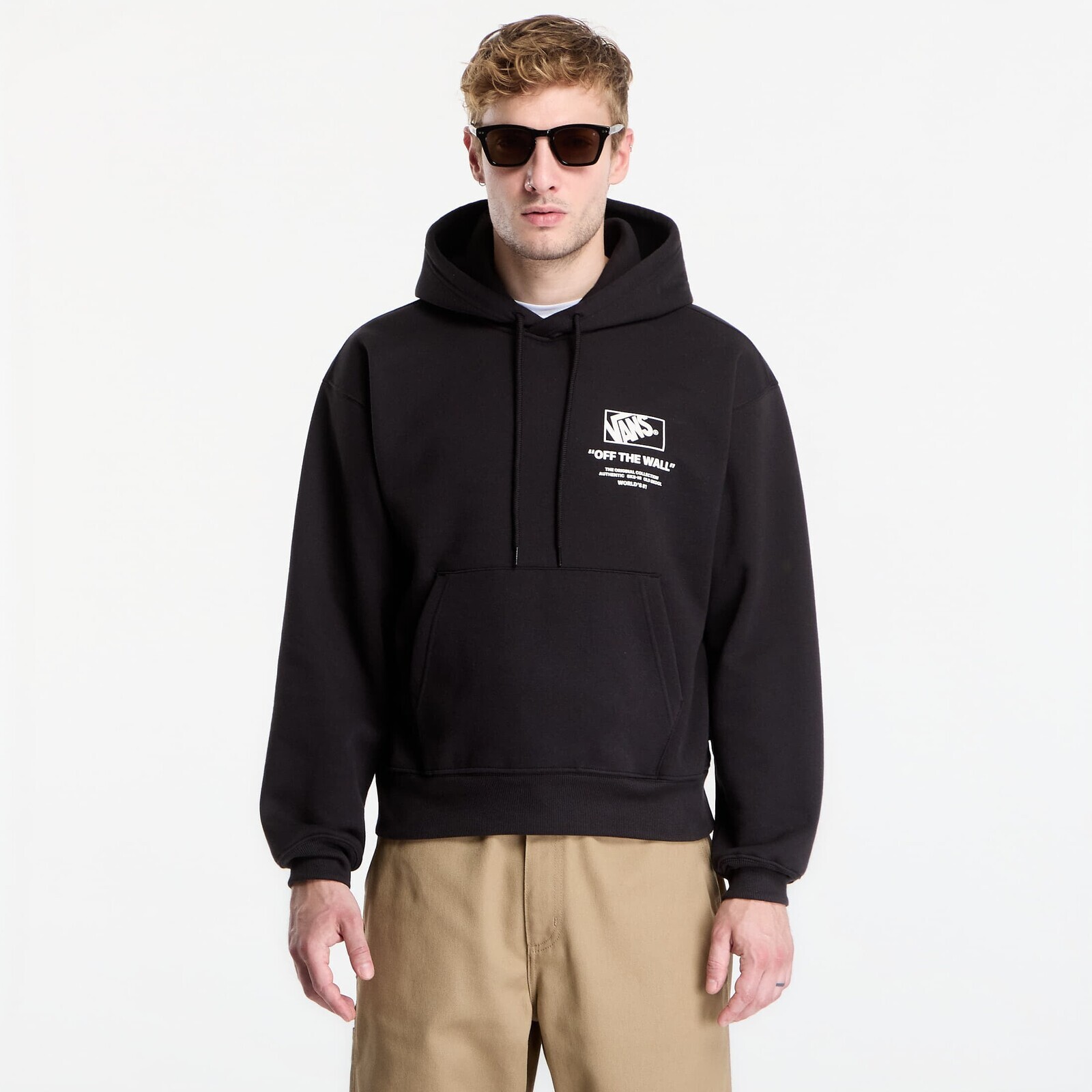 Mikina Vans Stacked Hi Pullover Hoodie Black/ White M