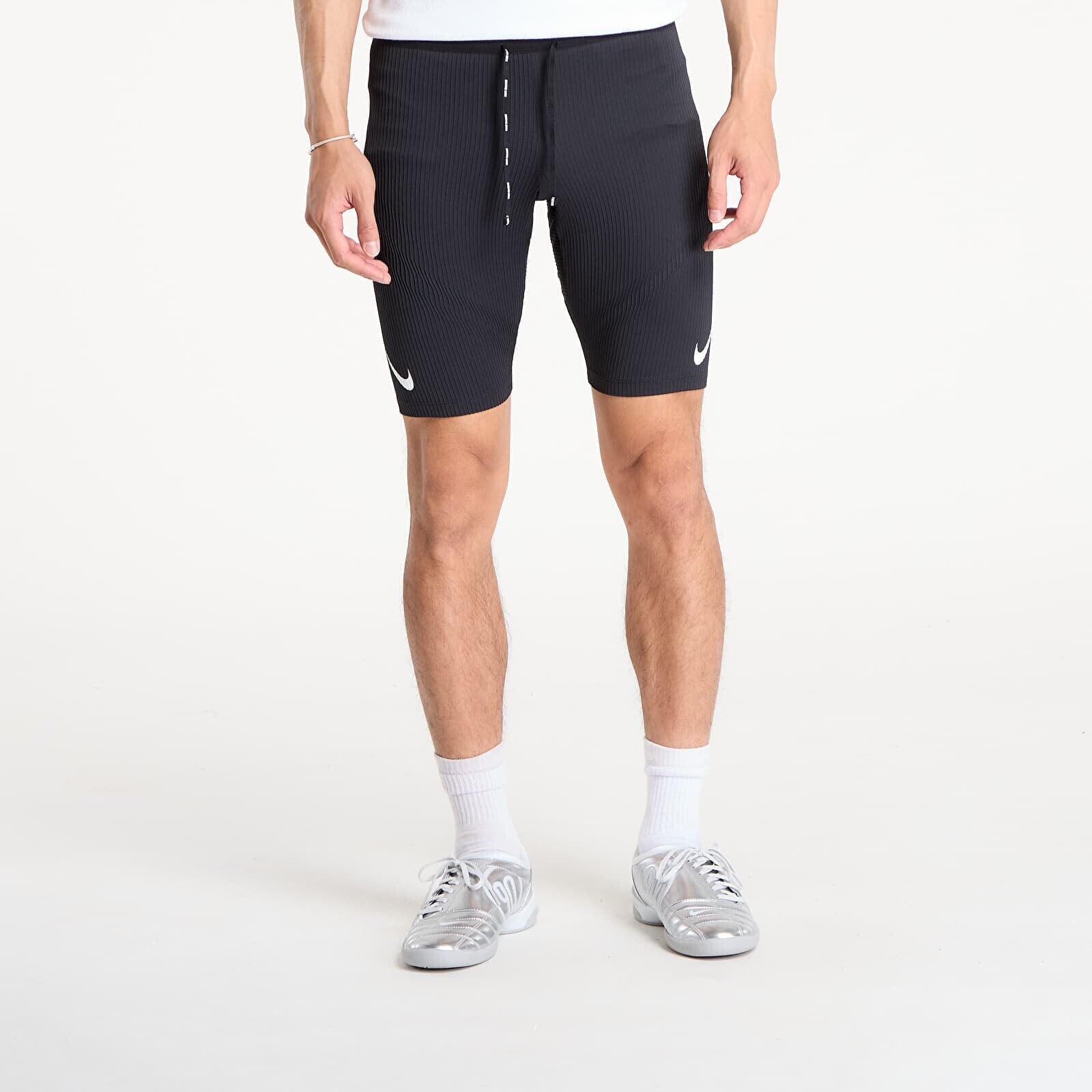 Šortky Nike AeroSwift Men's Dri-FIT ADV Running 1/2-Length Tights Black/ Summit White XXL