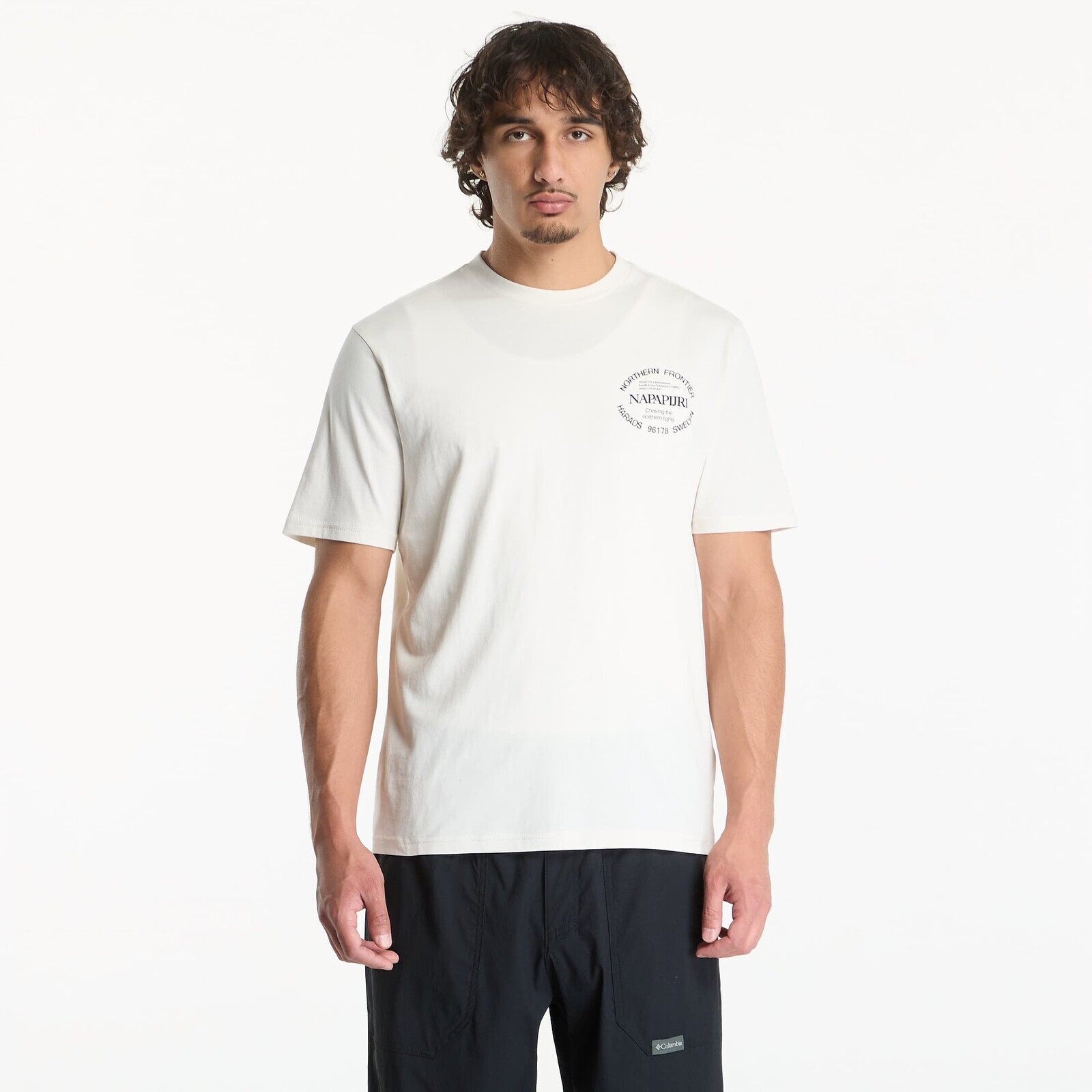 Tričko Napapijri Swhol Ss Fancy Beige S