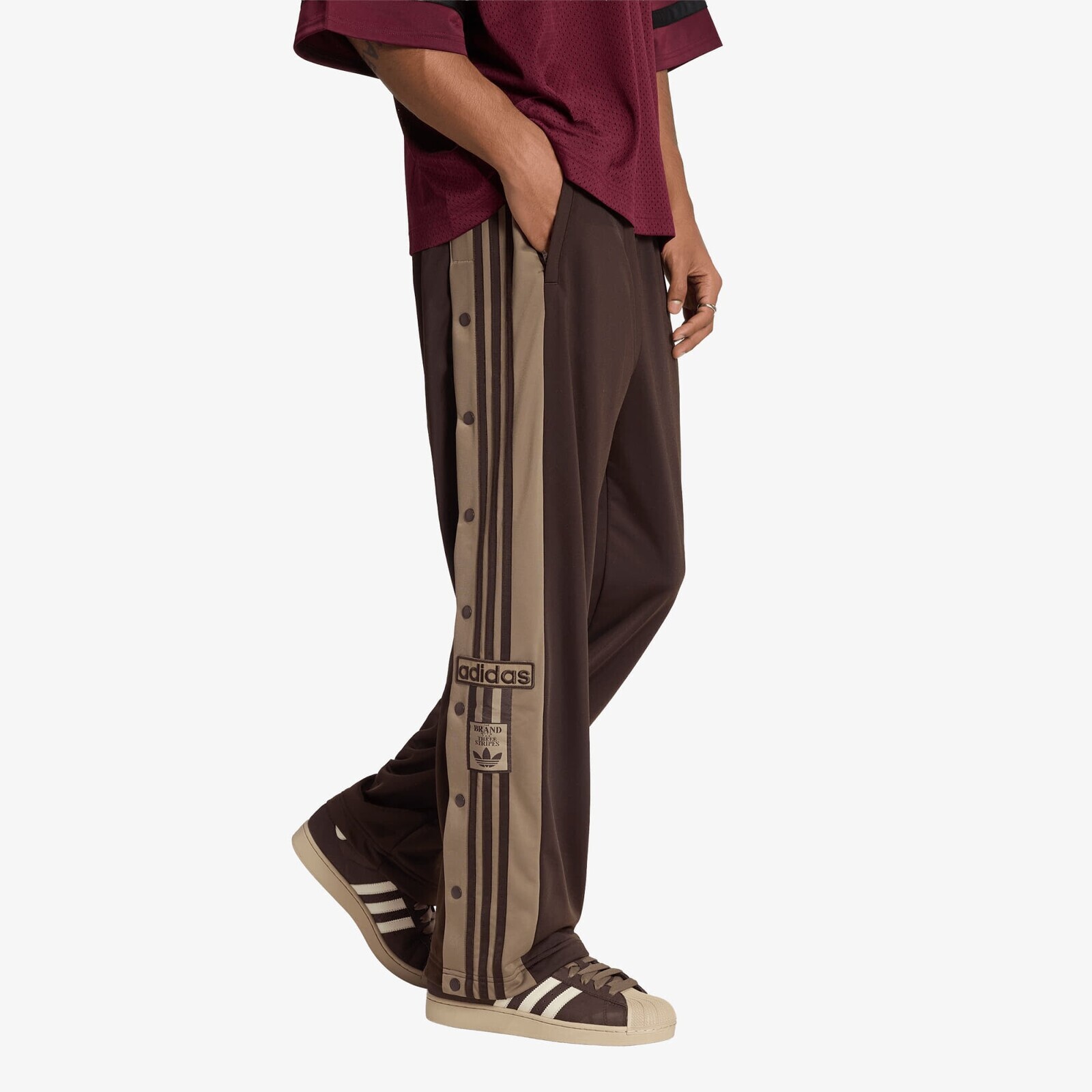 Tepláky adidas Adibreak Classic Track Pants Aurora Coffee M