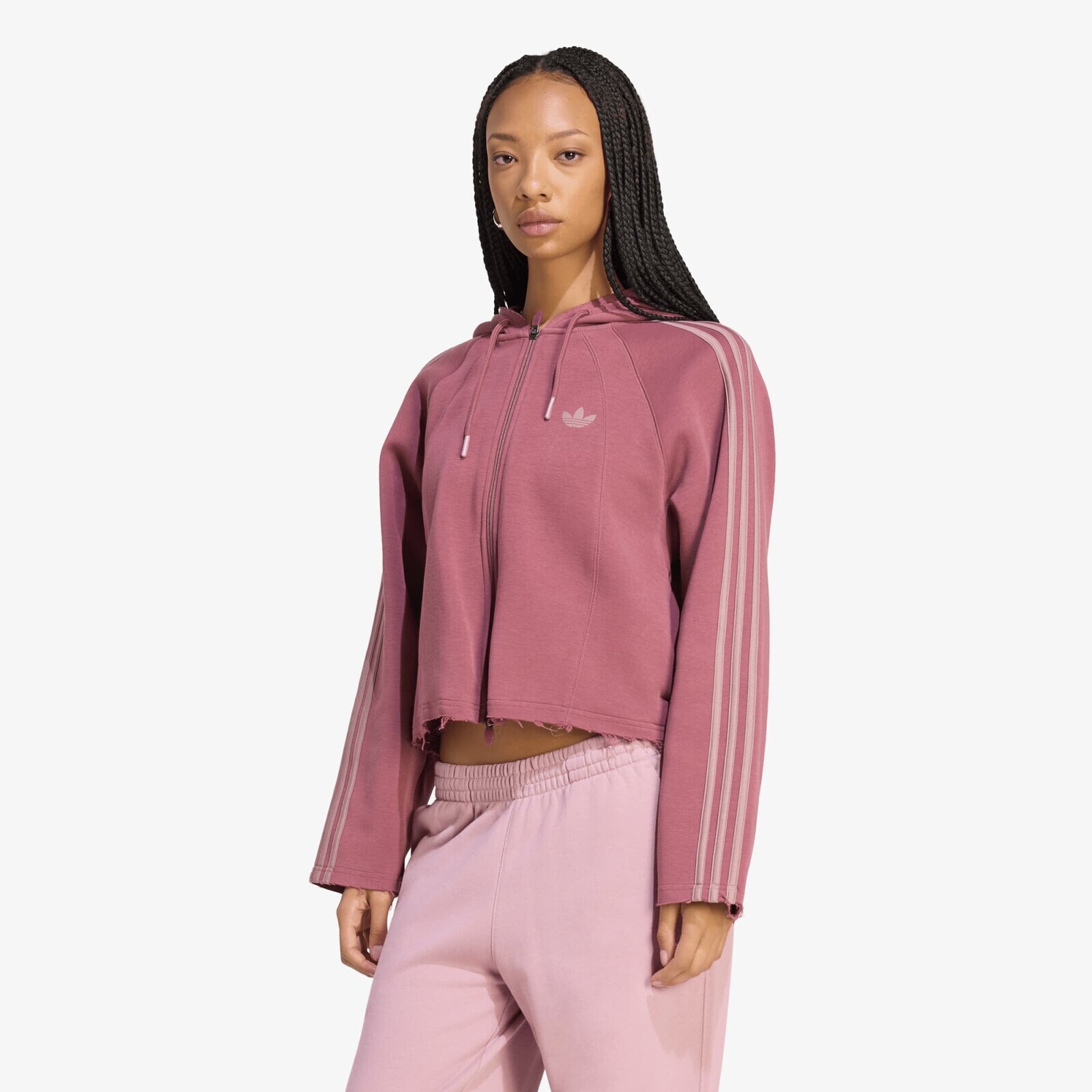 Mikina adidas SST 2.0 Cropped Hoody Quiet Crimson/ Wonder Oxide XL