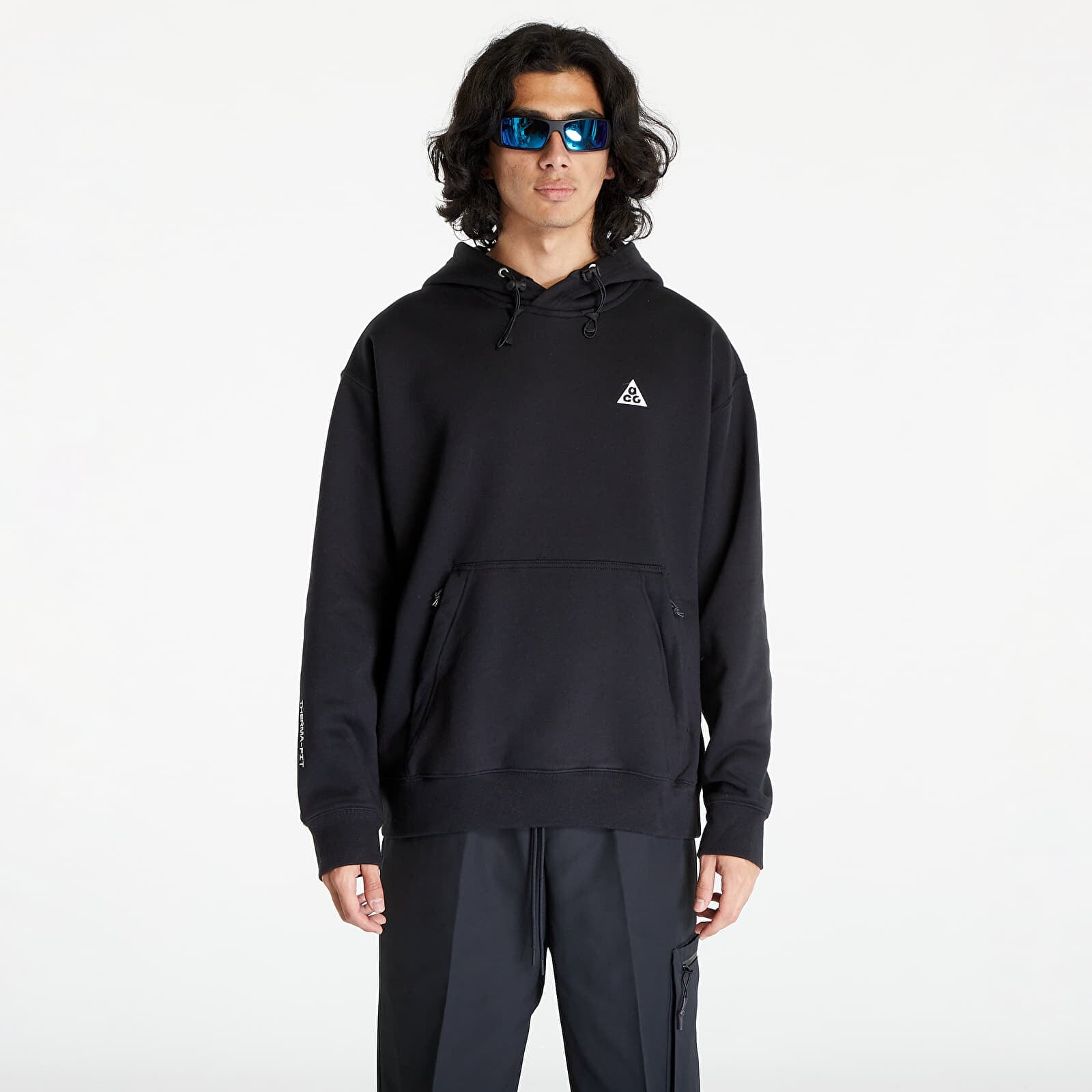 Mikina Nike ACG Therma-FIT Fleece Pullover Hoodie UNISEX Black/ Summit White/ Summit White XS