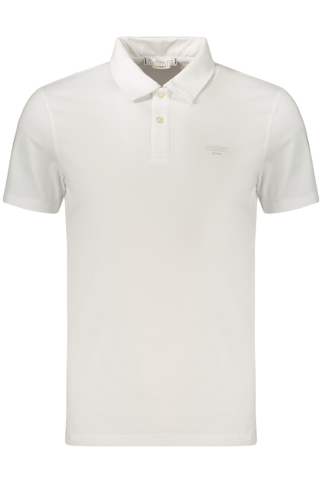 GUESS JEANS pánske polo tričko s krátkym rukávom biele