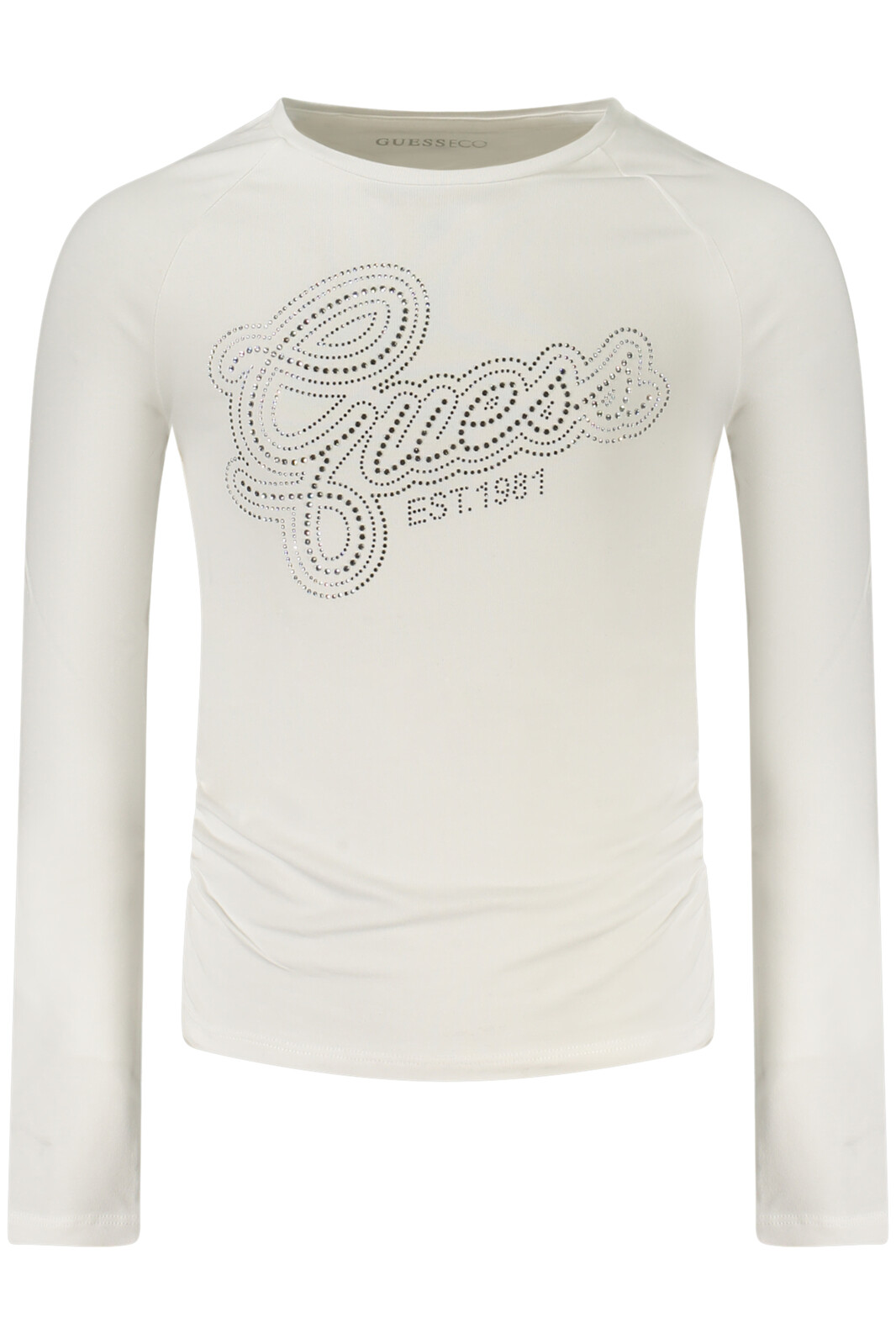 GUESS JEANS tričko s dlhým rukávom pre dievčatá, biele