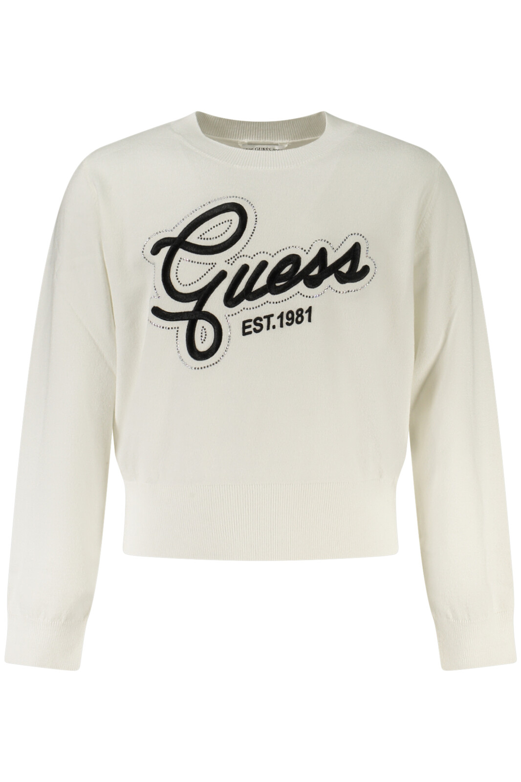 GUESS JEANS biely sveter pre dievčatá